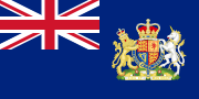 Flag used by British consular officials when embarked in small boats (flag displayed at bow)