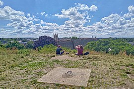 Top of the Cambridge castle mound in 2020