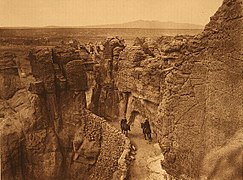 Old trail (entrance) to Acoma Pueblo, 1904