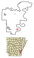 Location in Desha County and Arkansas