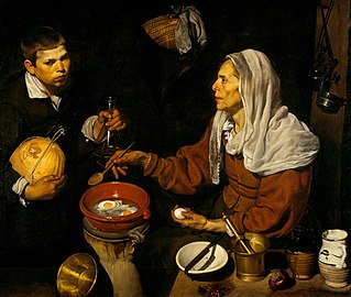 Velázquez – Old Woman Frying Eggs (The Old Cook), 1618