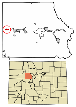 Location of the Dotsero CDP in Eagle County, Colorado.