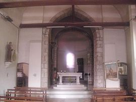 The interior of the church in Cossaye