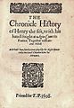 Falsely dated Henry V (1619).