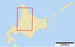 Location of Kamikawa Subprefecture in Hokkaido