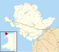 Map of Isle of Anglesey within Wales