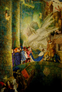 The Aged King Pleads with the Good Fairy; 212×143 cm