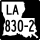 Louisiana Highway 830-2 marker