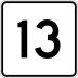 Route 13 marker