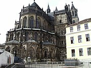 Frühgotische Kapellen- und Empo­ren­fenster noch ohne Maß­werk: Magdeburger Dom, ab 1209/1215