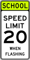 S5-1 School speed limit when flashing