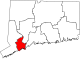 State map highlighting Greater Bridgeport Planning Region