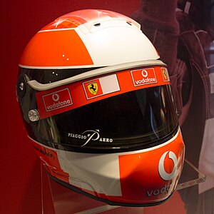 Schuberth helmet for the 2002 season (Ferrari); at the Malaysian Grand Prix, Schumacher switched his helmet from Bell to Schuberth, although there was a contract with Bell for the 2001 season. From the 2001 season, Schumacher continued to use the Schuberth helmet until his last race in Formula One.
