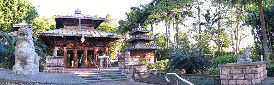 The Brisbane Nepal Peace Pagoda at South Bank Parklands.