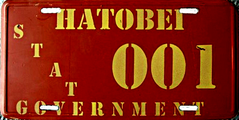 Kennzeichen des abgelegenen Staates Hatohobei, Regierungsfahrzeug; 2010
