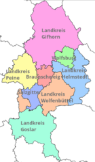 Lage der Region Braunschweig
