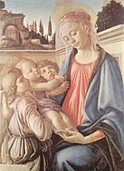 Madonna and Child and Two Angels by Botticelli, c. 1470