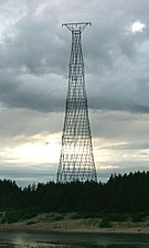 128 metre high hyperboloid pylon in Russia