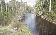 The Saint Louis River in its upper course in the Superior National Forest, near Hoyt Lakes, Minnesota