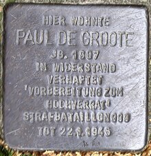 Stolperstein für Paul de Groote