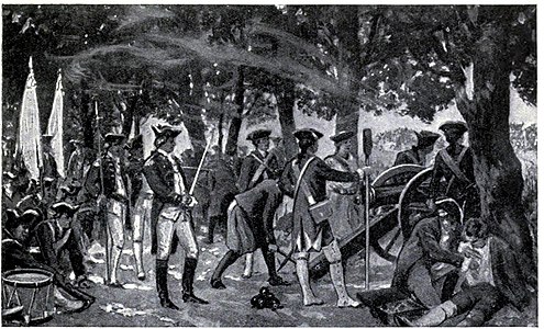 English guns at the battle of Plassey, 23 June 1757.