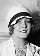 Actress Vilma Bánky wearing cloche hat, 1927.