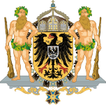 A pedestal (terrace) compartment in the middle version of the coat of arms of the German Emperor until 1918.