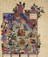 The Feast of Sada, Folio 22v from the Shahnama of Shah Tahmasp, Sultan Mohammed, c. 1525