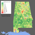 Image 32Alabama's population density, 2010 (from Alabama)