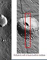 Albor Tholus as seen by THEMIS. The area has undergone extensive faulting.