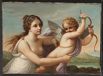 The Victory of Eros; by Angelica Kauffman; 1750–1775; oil on canvas; Metropolitan Museum of Art
