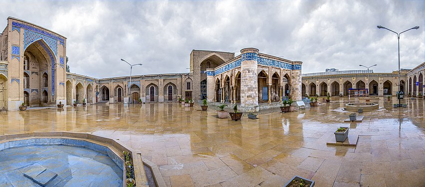 Panoramic image of the Jameh Mosque of Atigh