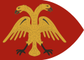 Banner with the double-headed eagle, used in Western portolans to mark Trebizond in the 14th century