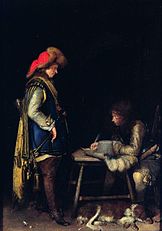An officer dictating a letter (c. 1657–58)