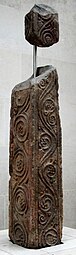 Anglo-Saxon monumental cross with vine scroll, 8th-9th centuries, stone, British Museum[23]