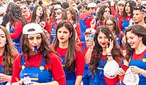 Super Mario costumes in the 2014 carnival
