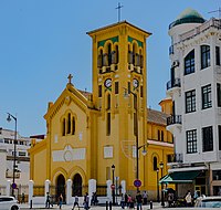 Tétouan Catholic Church, built during the Spanish protectorate in Morocco, and still active today, it is considered one of the best examples of the Spanish influence and heritage on Tétouan[101][102][103][104]