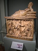 Etruscan Cinerary Urn, mid-2nd century BC, terracotta – Worcester Art Museum