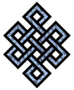 The "endless knot," a symbol of eternity used in Tibetan Buddhism