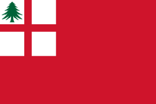 The First Flag (and Ensign) of New England, used by merchant ships sailing out of New England ports.