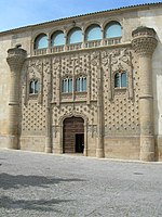 Late 15th-century gateway to the Palacio de Jabalquinto, with small "diamonds" erupting from ashlar at the sides