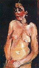 Female Nude (1933) oil on canvas, 18 × 10.5 in., collection unknown