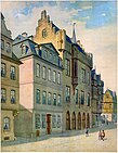 Große Stalburg vor 1789, Aquarell von C. T. Reiffenstein, 1853