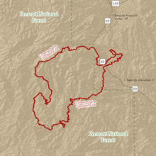 Area burnt by the Goodwin Fire according to the National Interagency Fire Center