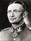 SS-Gruppenführer Heinz Reinefarth wearing the post-April 1942 SS rank insignia.