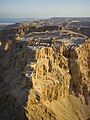 Image 2An aerial view of Masada in the Judaean Desert, with the Dead Sea and Jordan in the distance