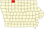 State map highlighting Emmet County