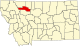 State map highlighting Pondera County