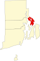 State map highlighting Bristol County