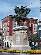 General view of the 1954 Juan Cristóbal González Quesada's statue of El Cid in Burgos